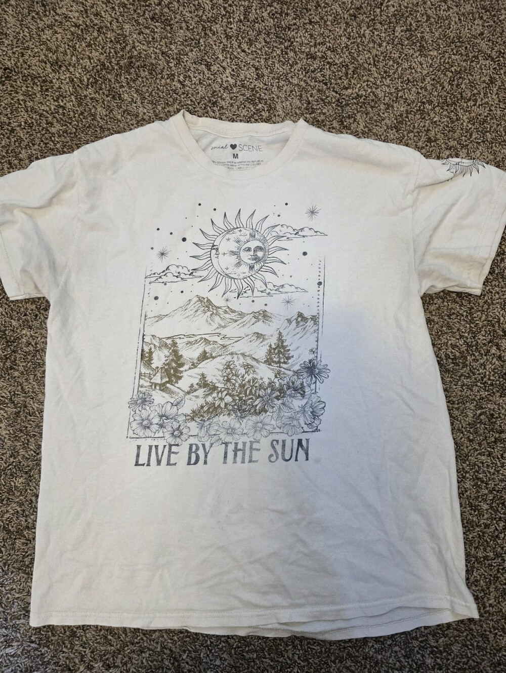 Live By The Sun Graphic Cotton Tshirt White